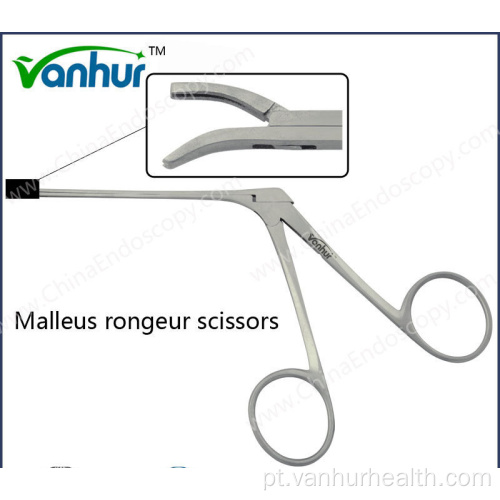 Instrumentos cirúrgicos de otoscopia, estribo e fórceps